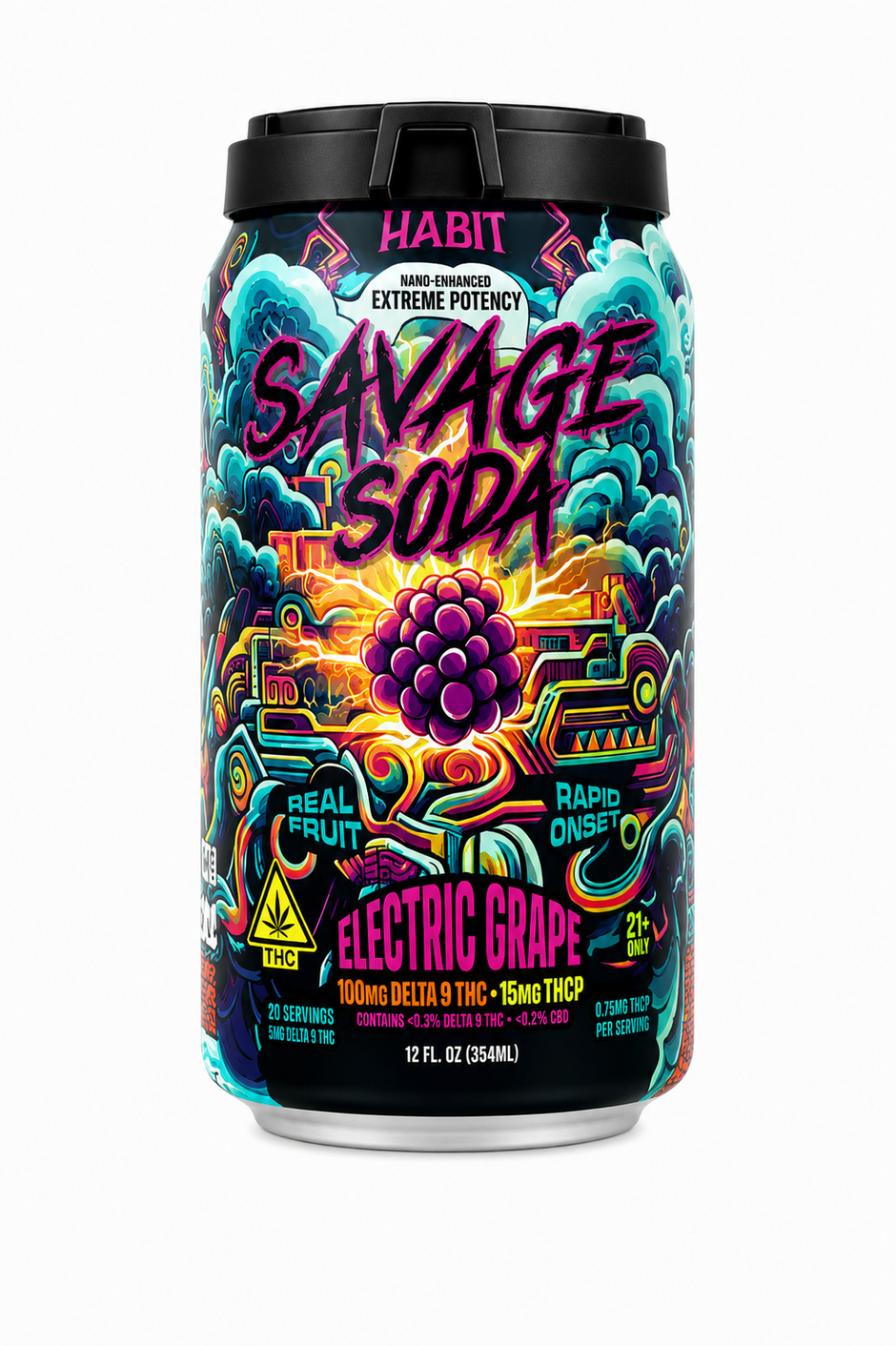 Habit Savage Soda - Electric Grape (Delta-9 THC)