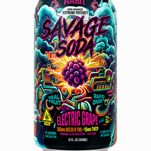 Habit Savage Soda - Electric Grape (Delta-9 THC)