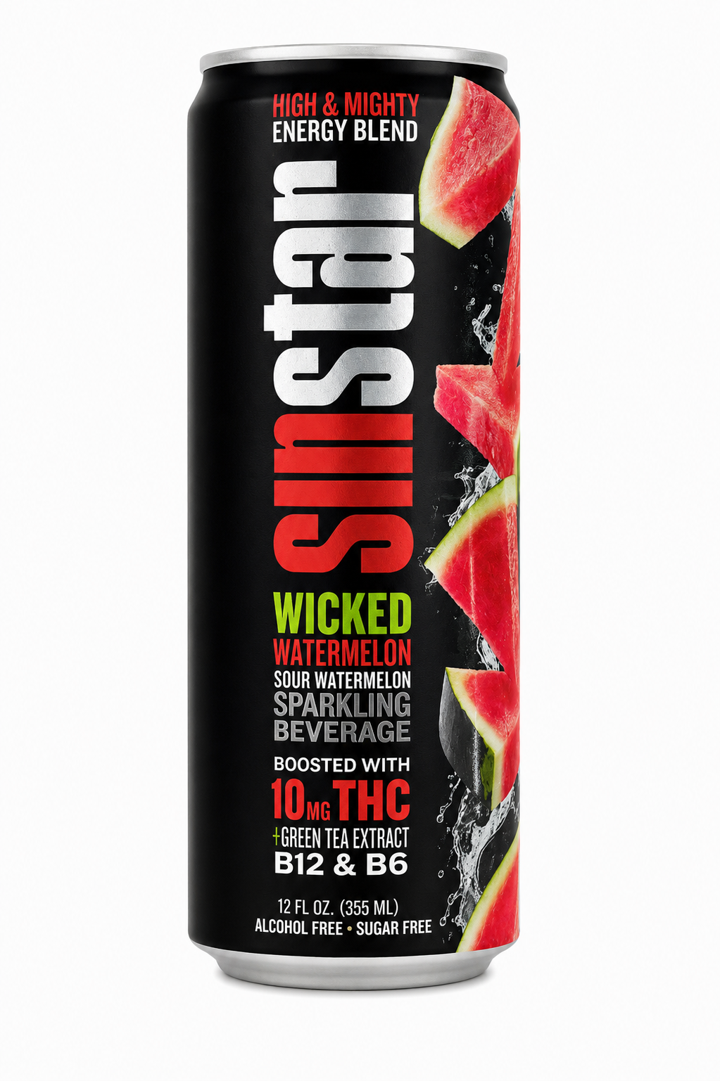 Sinstar Wicked Watermelon - THC Energy Drink