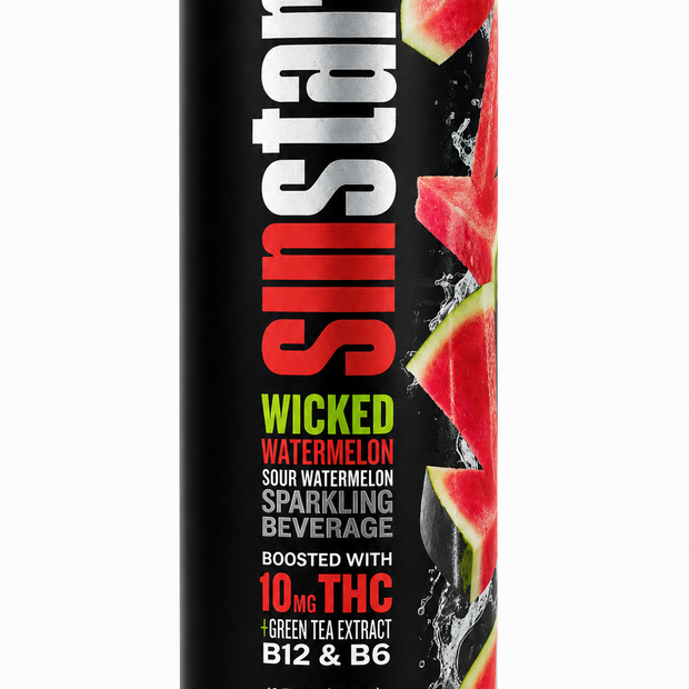 Sinstar Wicked Watermelon - THC Energy Drink