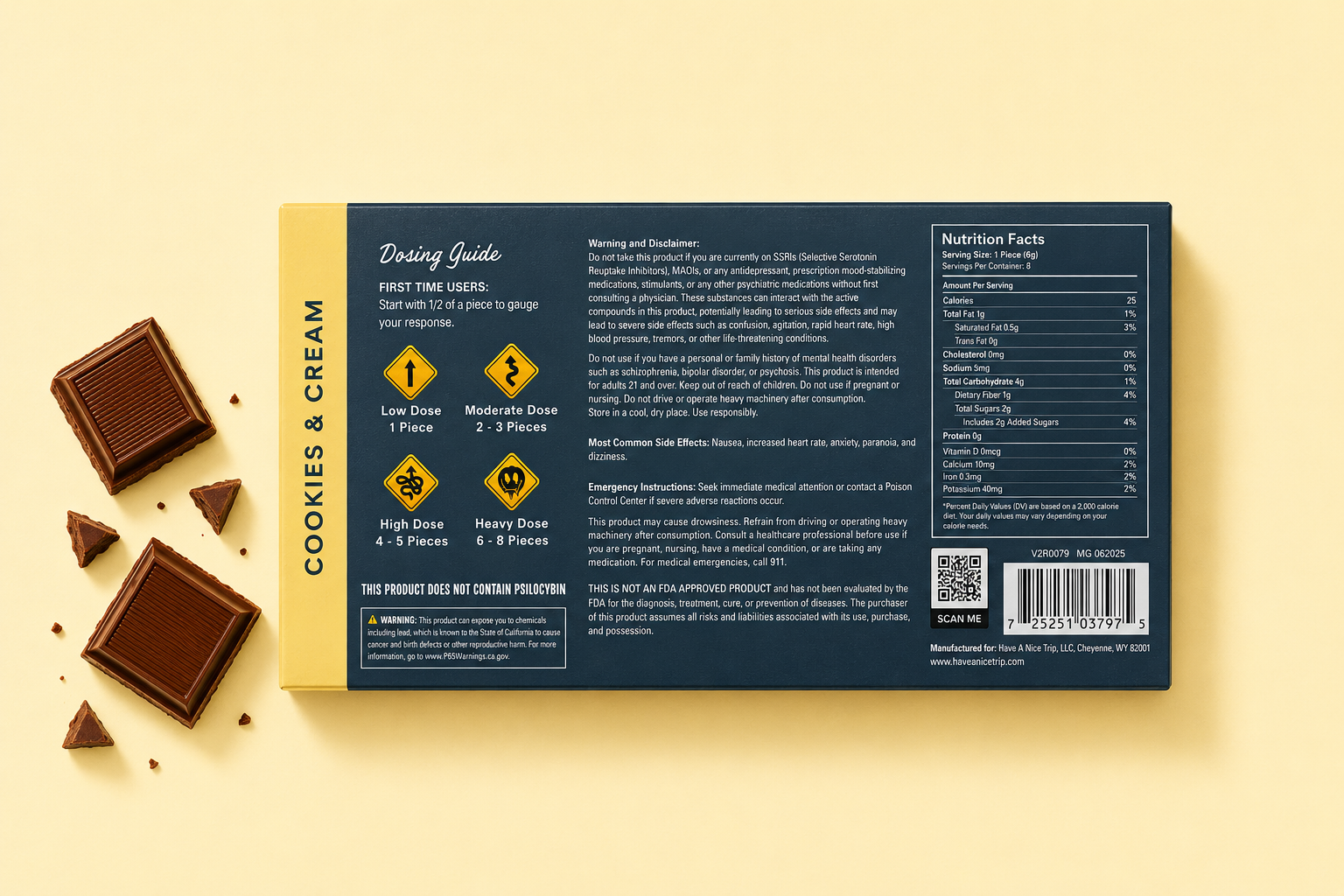 Road Trip Desert Stardust Mushroom Chocolate – Cookies & Cream