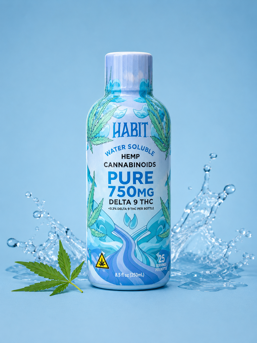 Habit Water Soluble Hemp Cannabinoids - Pure 750mg