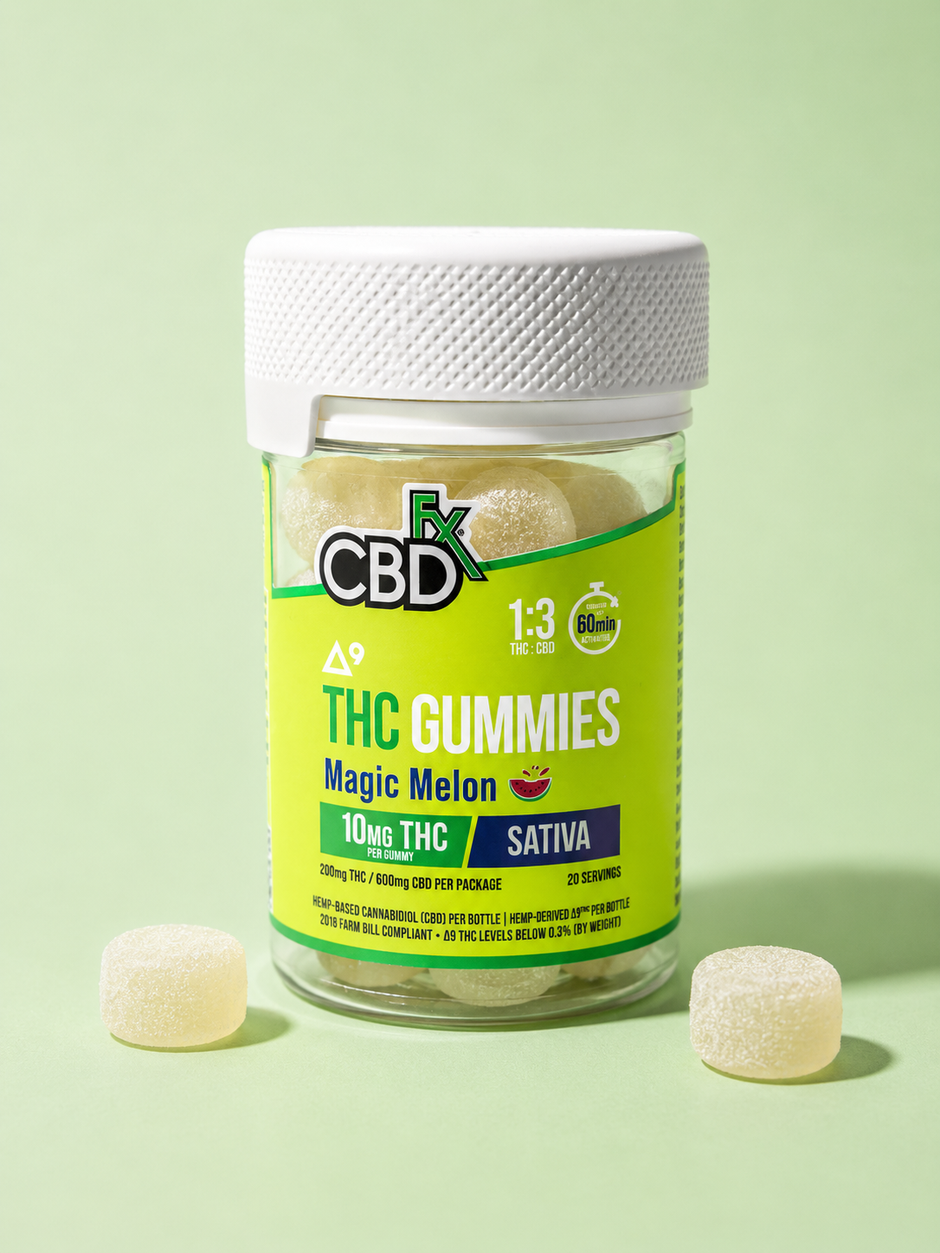 CBDfx Delta-9 THC Gummies – Magic Melon Sativa 10mg