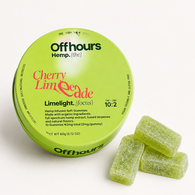 Offhours Hemp Cherry Limeade Gummies - Limelight Focus 10:2 THC:CBD