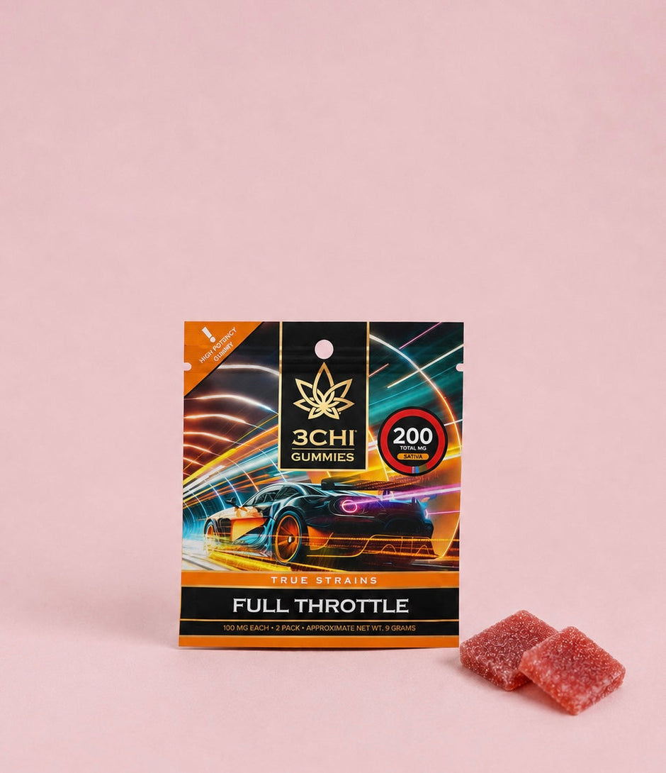 3Chi True Strains Full Throttle Gummies - Sativa 200mg 2-Pack