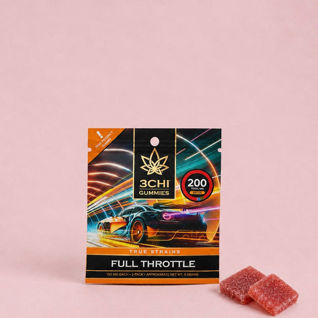 3Chi True Strains Full Throttle Gummies - Sativa 200mg 2-Pack