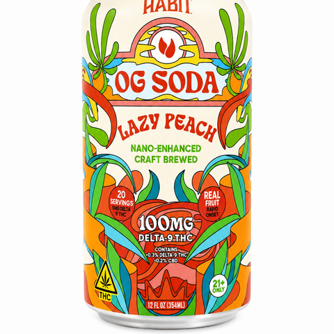 Habit OG Soda - Lazy Peach (Delta-9 THC)