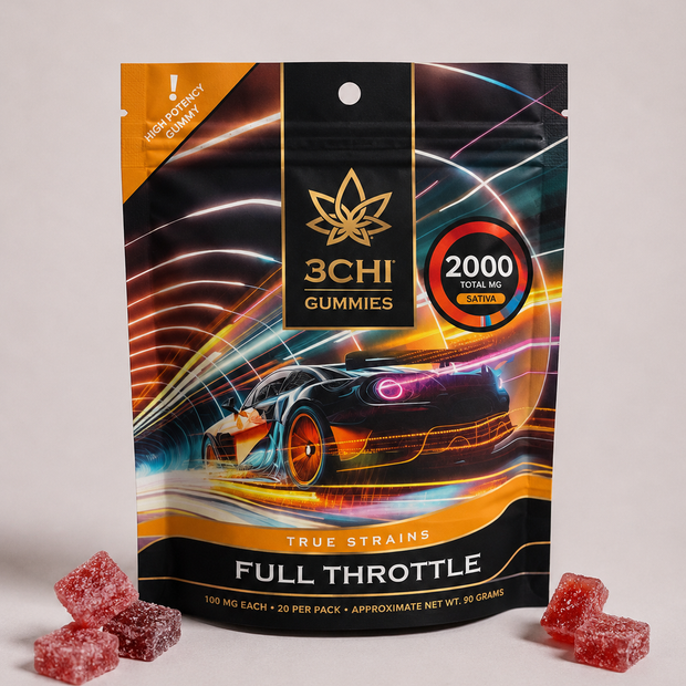 3Chi True Strains Full Throttle Gummies - Sativa 2000mg