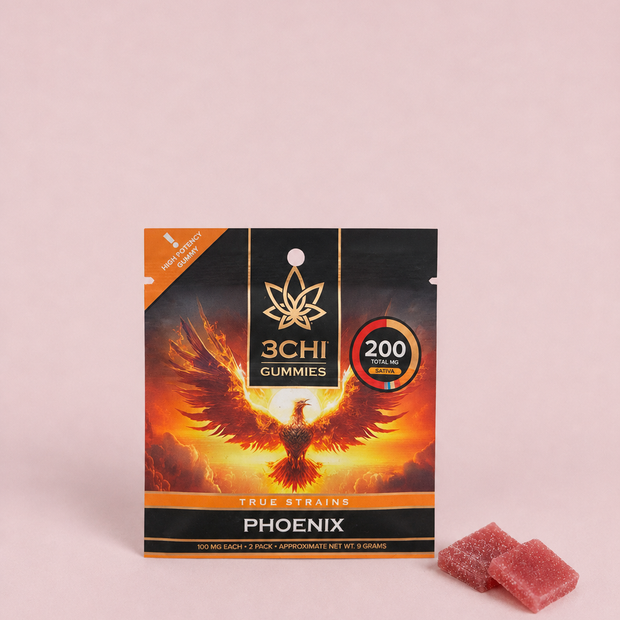 3Chi True Strains Phoenix Gummies - Sativa 200mg 2-Pack