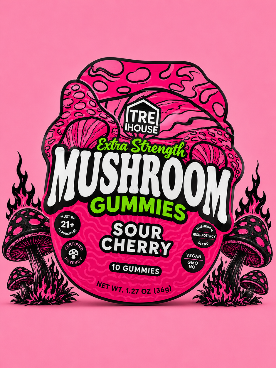 TreHouse Extra Strength Mushroom Gummies - Sour Cherry
