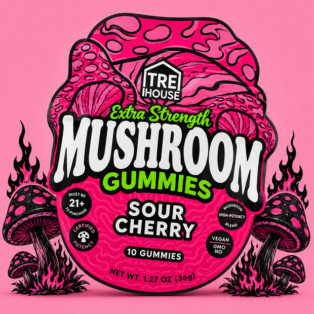 TreHouse Extra Strength Mushroom Gummies - Sour Cherry