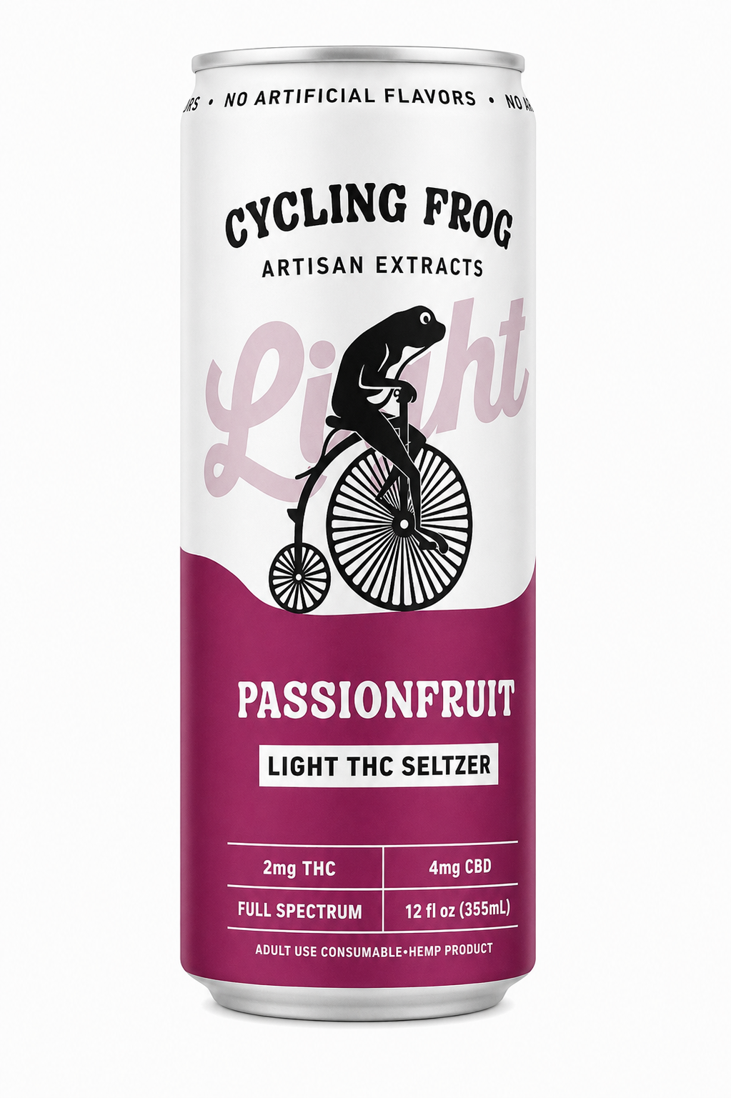 Cycling Frog Light THC Seltzer - Passionfruit