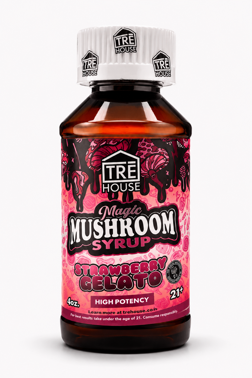 TRE House Magic Mushroom Syrup – Strawberry Gelato