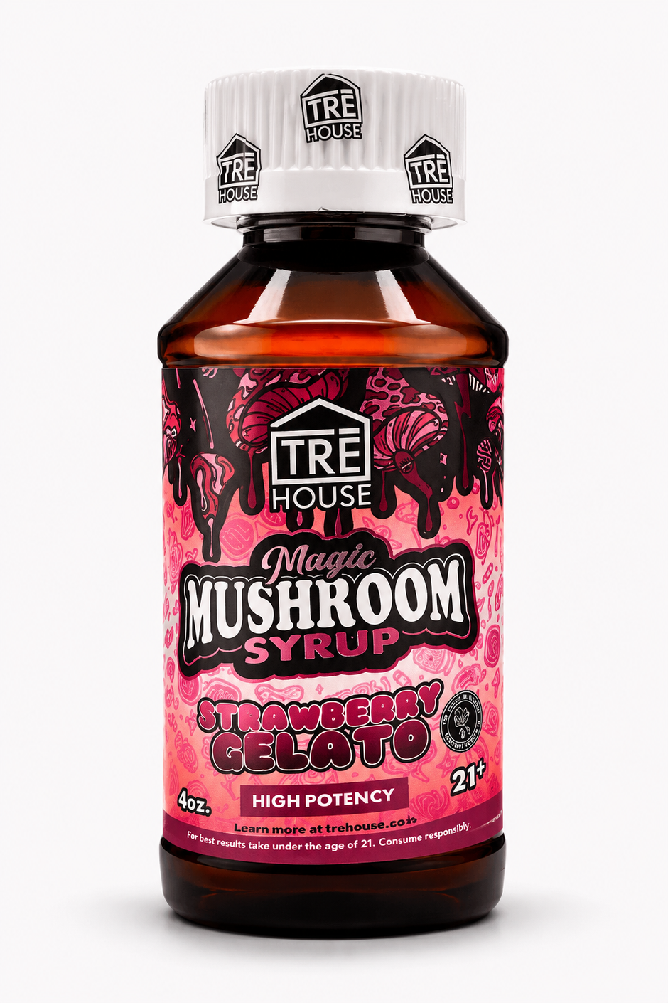TRE House Magic Mushroom Syrup – Strawberry Gelato