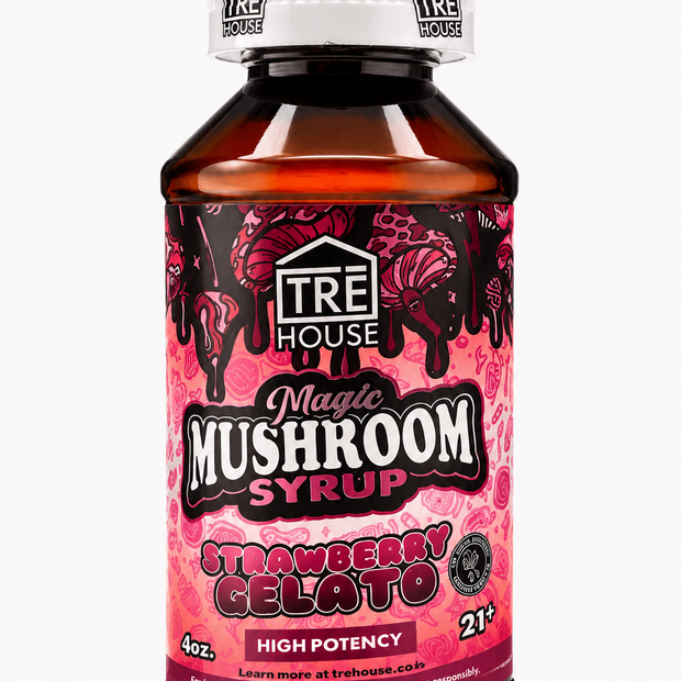 TRE House Magic Mushroom Syrup – Strawberry Gelato