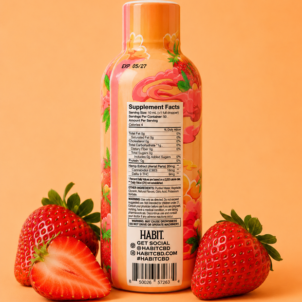 Habit Water Soluble Hemp Cannabinoids - Strawberry Lemonade 750mg