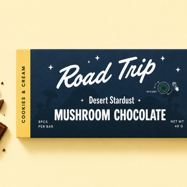 Road Trip Desert Stardust Mushroom Chocolate – Cookies & Cream
