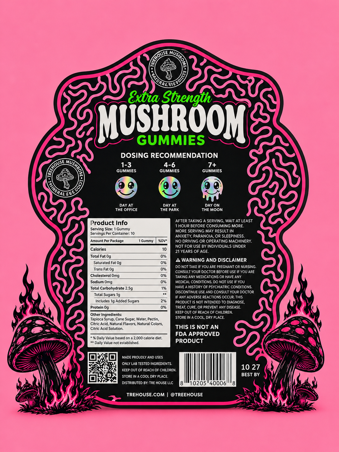TreHouse Extra Strength Mushroom Gummies - Sour Cherry
