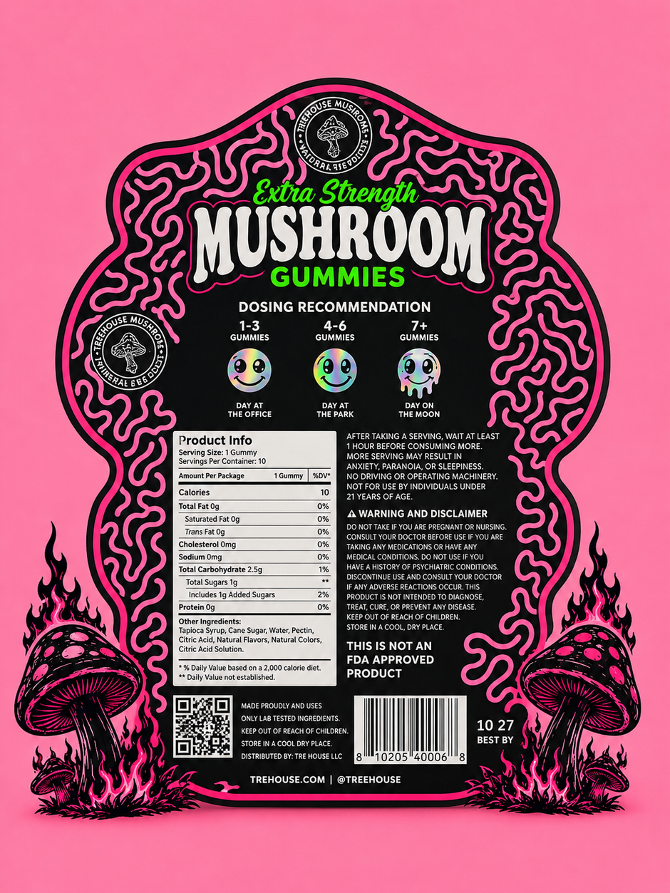 TreHouse Extra Strength Mushroom Gummies - Sour Cherry