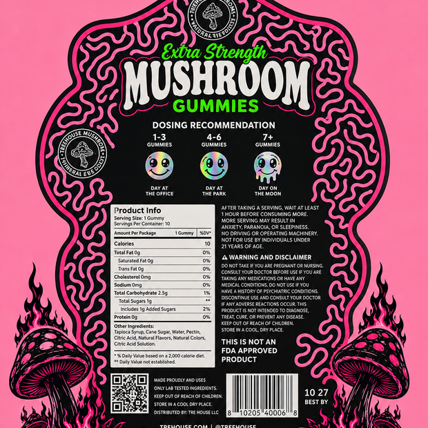 TreHouse Extra Strength Mushroom Gummies - Sour Cherry