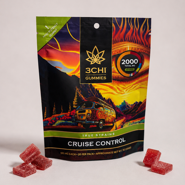 3Chi True Strains Cruise Control Gummies - Hybrid 2000mg