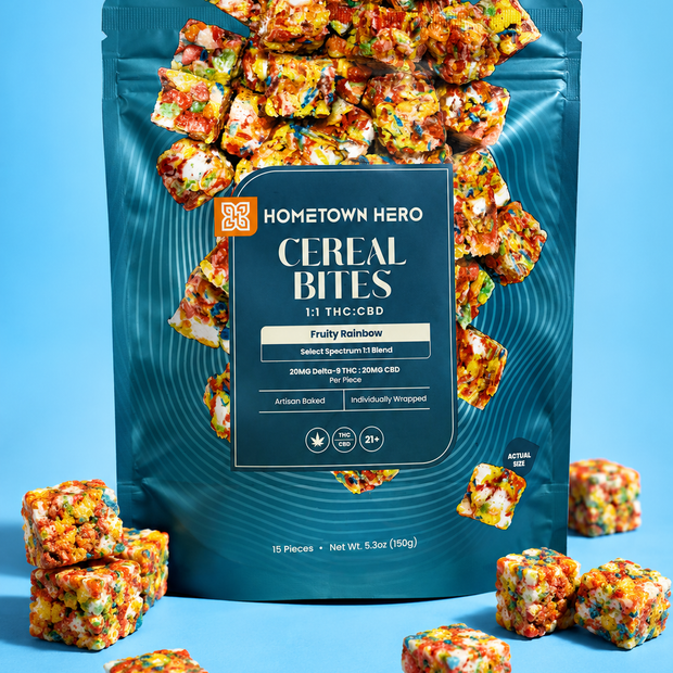 Hometown Hero Cereal Bites – Fruity Rainbow 1:1 THC:CBD 20mg