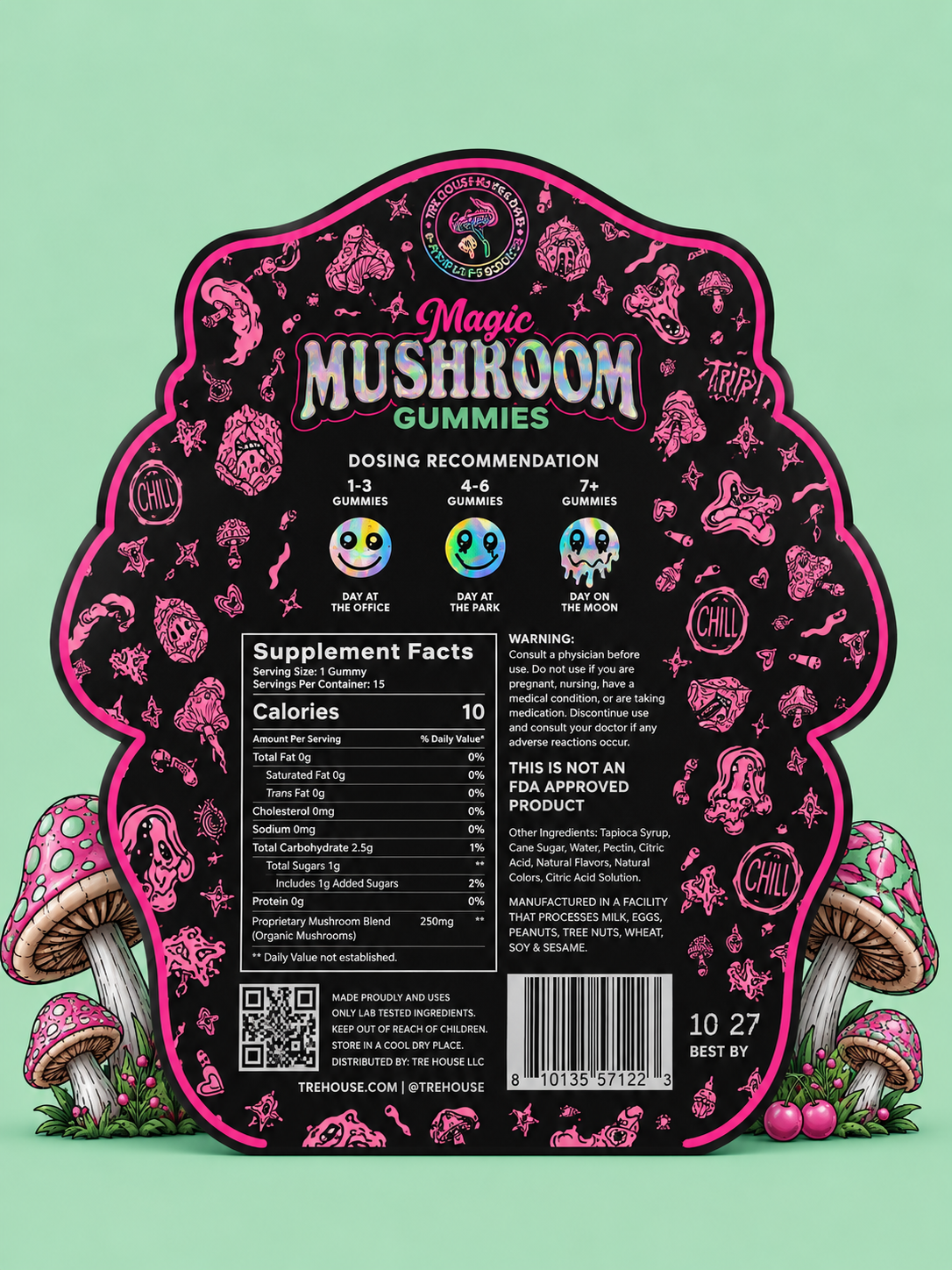 TreHouse Magic Mushroom Gummies - Sour Cherry