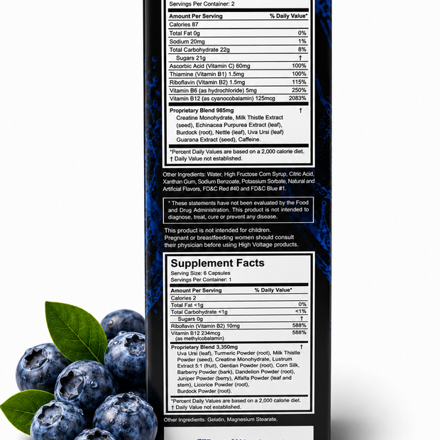 High Voltage Detox Double Flush - Blueberry