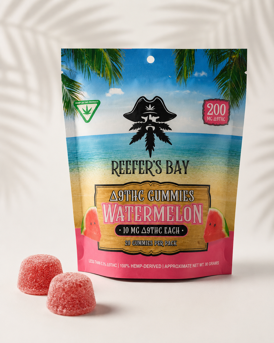 Reefer's Bay Delta-9 THC Gummies – Watermelon 200mg