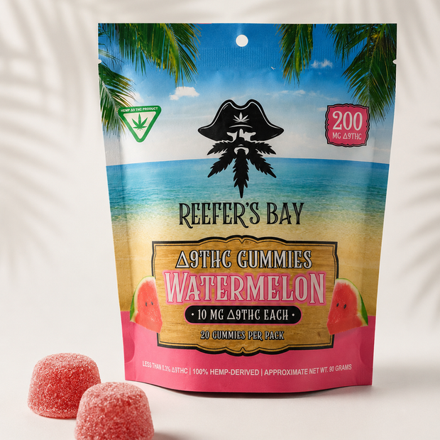 Reefer's Bay Delta-9 THC Gummies – Watermelon 200mg