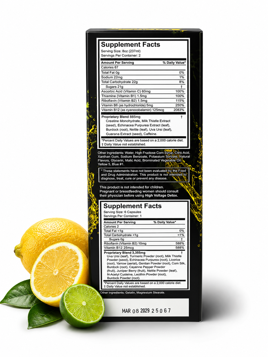 High Voltage Detox Double Flush - Lemon Lime