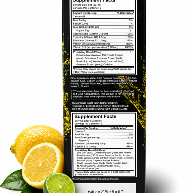 High Voltage Detox Double Flush - Lemon Lime