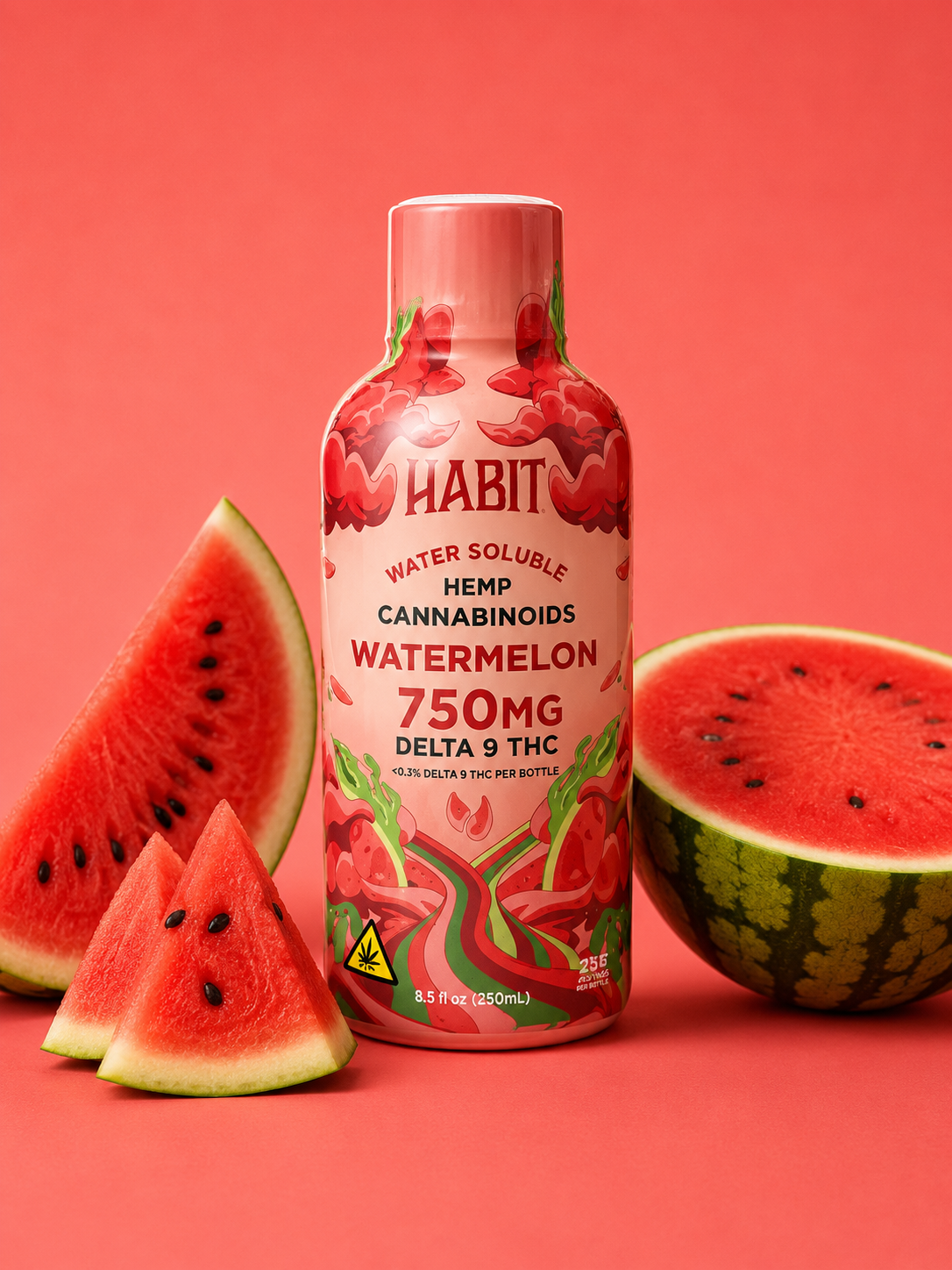 Habit Water Soluble Hemp Cannabinoids - Watermelon 750mg