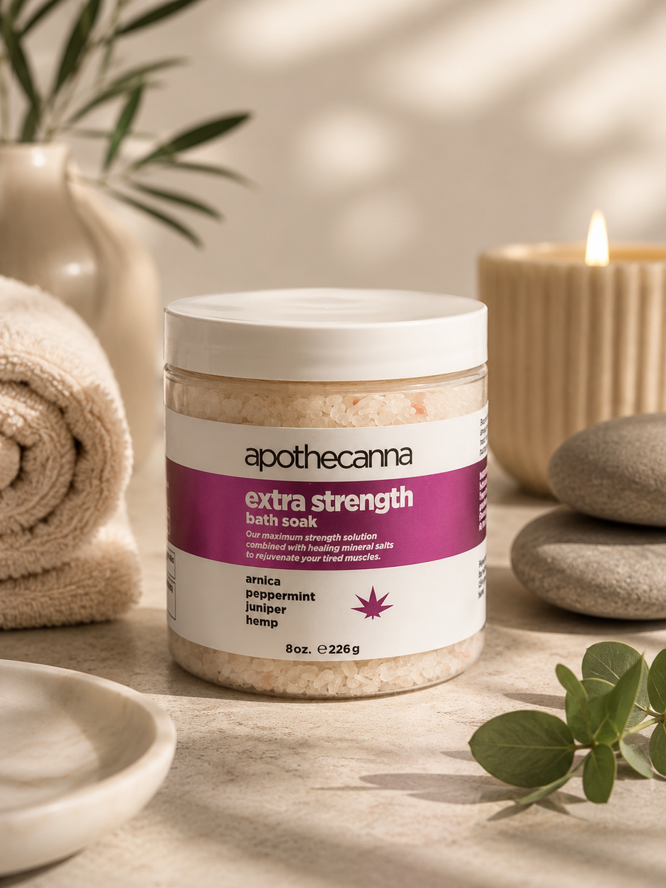 Apothecanna Extra Strength Bath Soak – Arnica, Peppermint & Hemp 226g