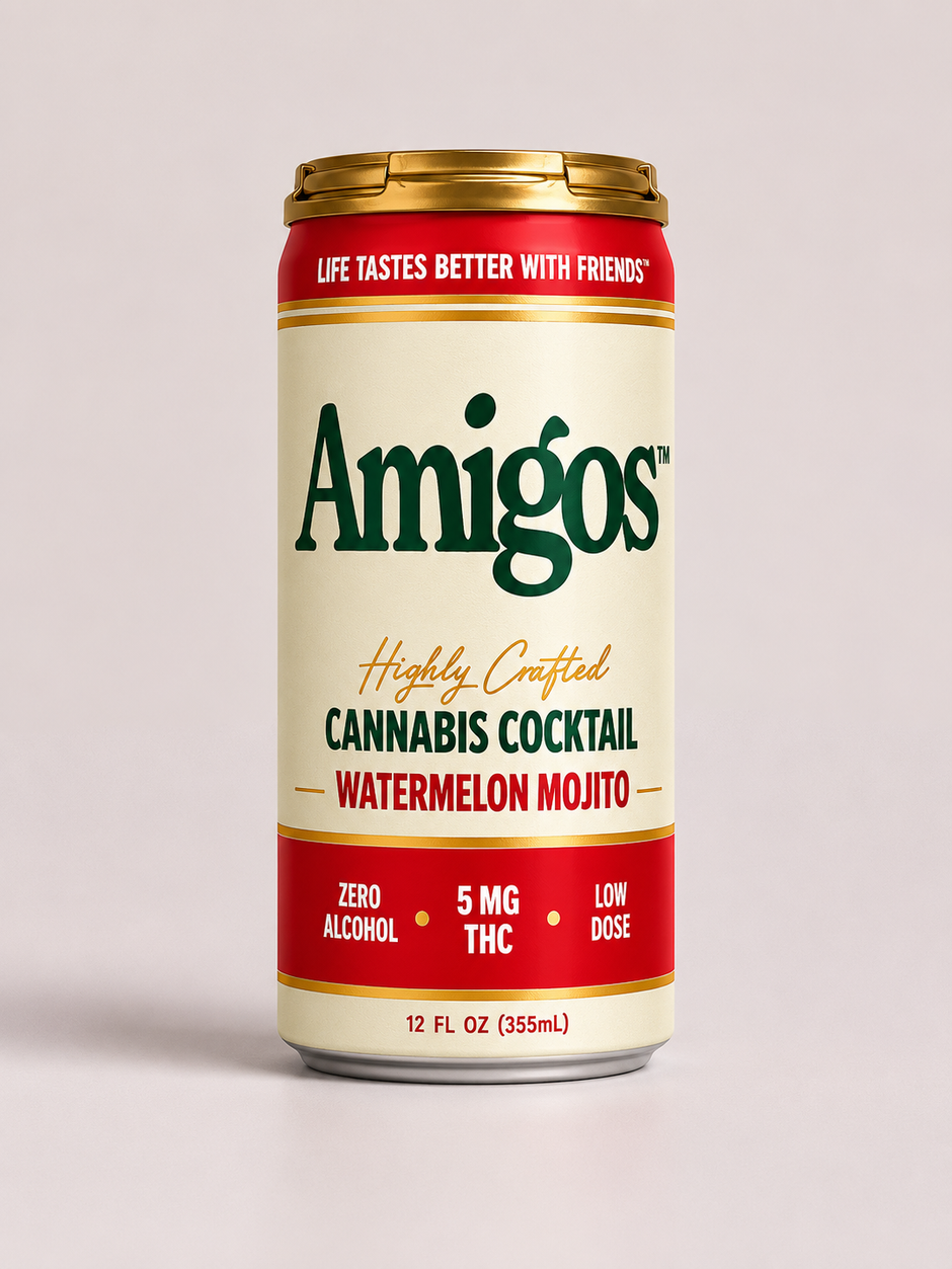 Amigos Watermelon Mojito Cannabis Cocktail - 5mg THC