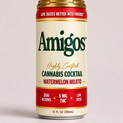 Amigos Watermelon Mojito Cannabis Cocktail - 5mg THC