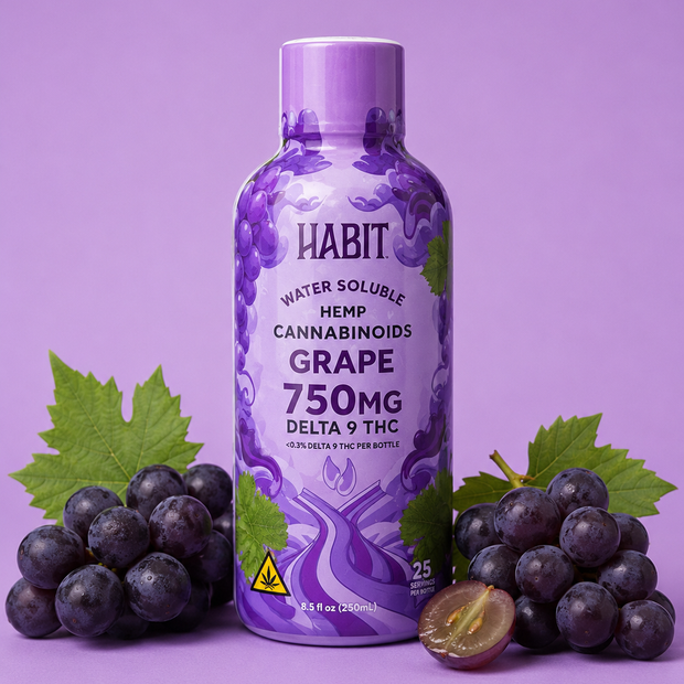Habit Water Soluble Hemp Cannabinoids - Grape 750mg