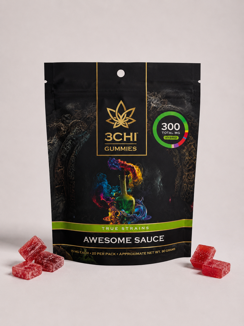 3Chi True Strains Awesome Sauce Gummies - Hybrid 300mg
