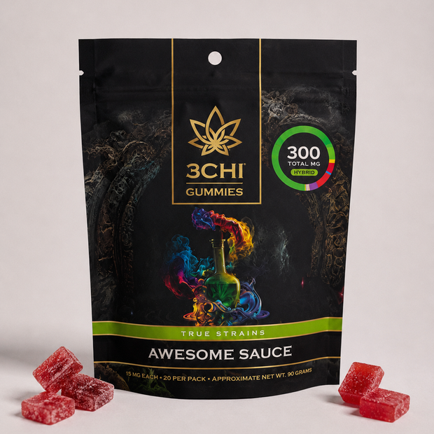 3Chi True Strains Awesome Sauce Gummies - Hybrid 300mg