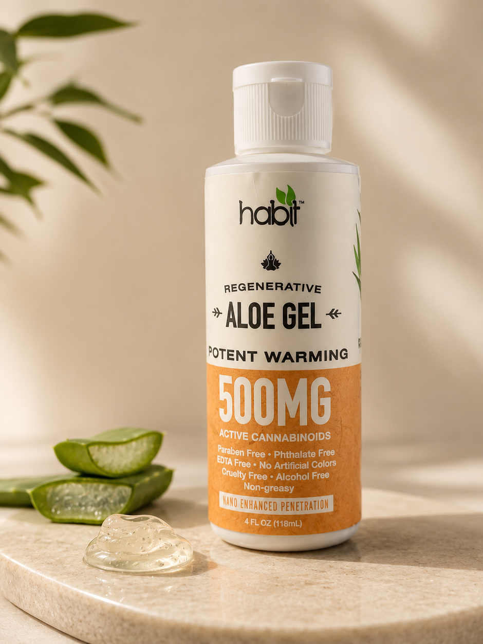 Habit Regenerative Aloe Gel – Potent Warming 500mg Active Cannabinoids 118ml
