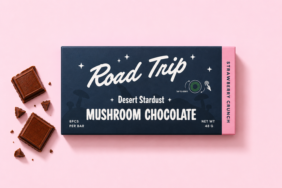 Road Trip Desert Stardust Mushroom Chocolate – Strawberry Crunch