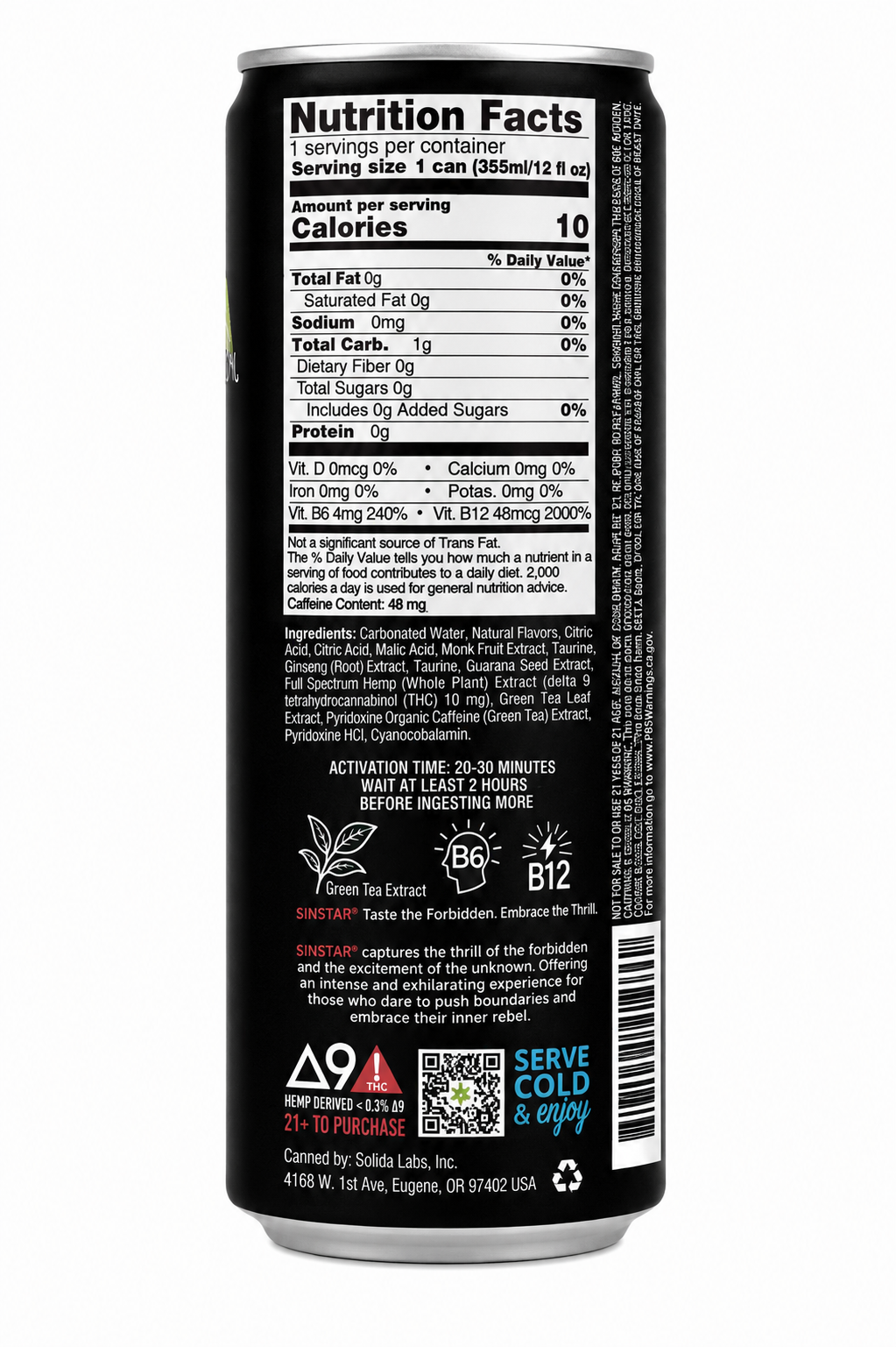 Sinstar Wicked Watermelon - THC Energy Drink