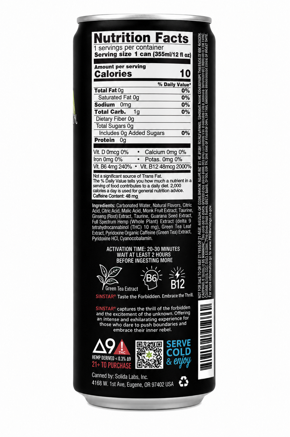 Sinstar Wicked Watermelon - THC Energy Drink