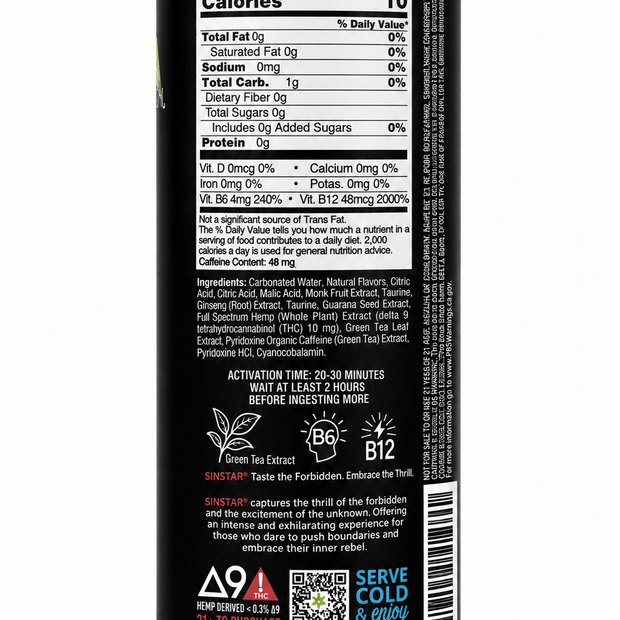 Sinstar Wicked Watermelon - THC Energy Drink