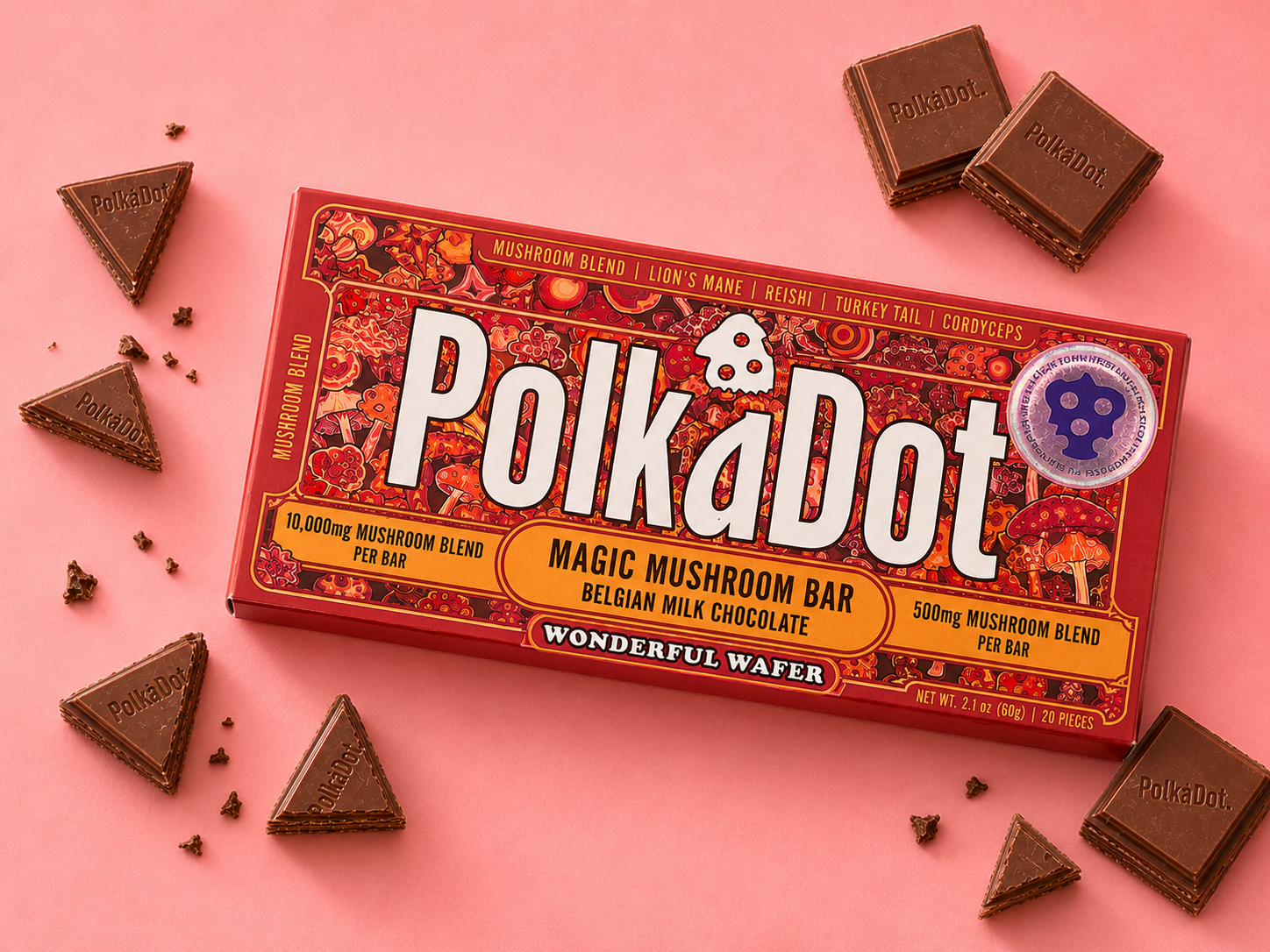 PolkaDot Magic Mushroom Bar – Wonderful Wafer