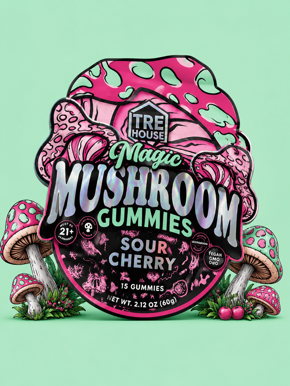 TreHouse Magic Mushroom Gummies - Sour Cherry