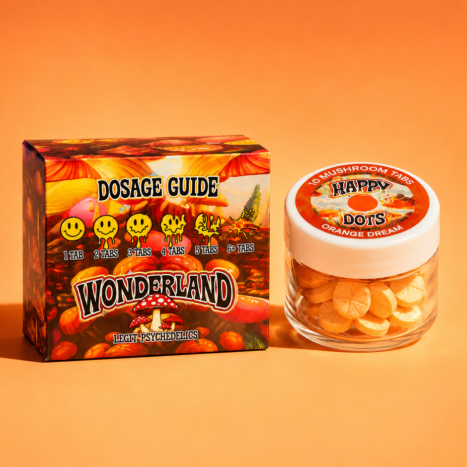 Wonderland Happy Dots – Orange Dream Mushroom Tabs